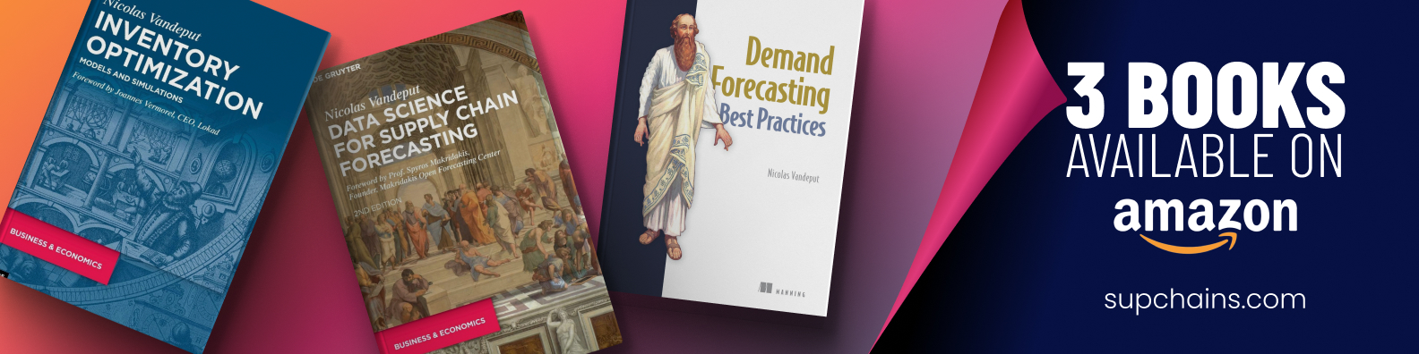 Three books by Nicolas Vandeput, available on Amazon